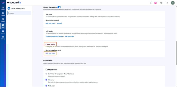 Add and manage career path categories1