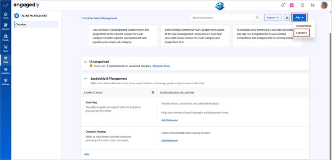 Add and manage competency categories2