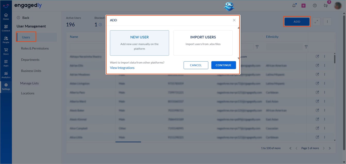 Add and manage employees (Users)