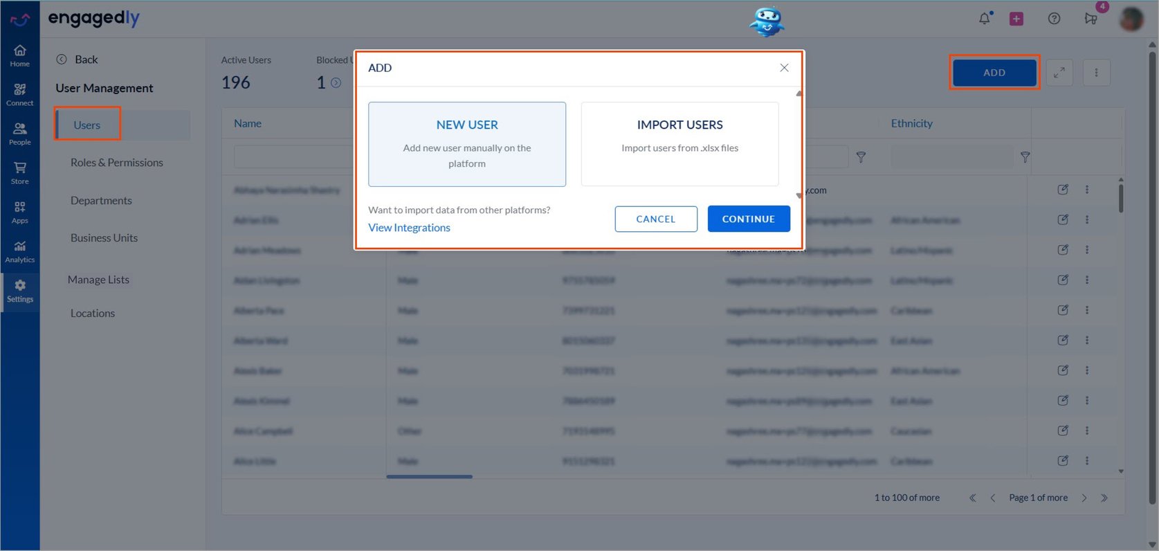 Add and manage employees (Users)