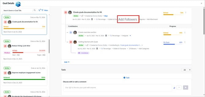 Add and manage goal followers1
