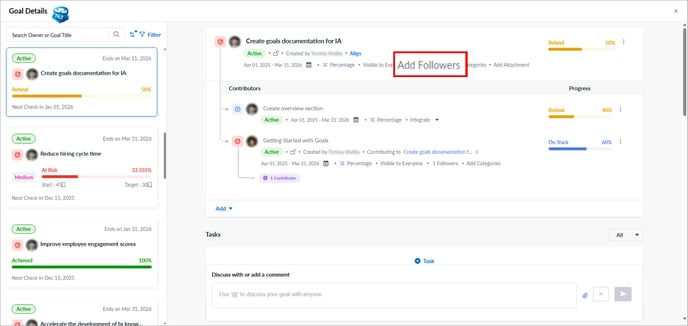 Add and manage goal followers1