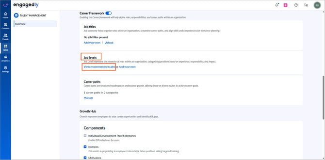 Add and manage job levels1