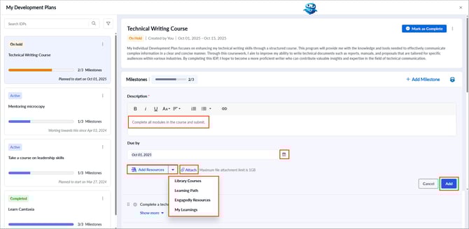 Add and manage milestones1-1