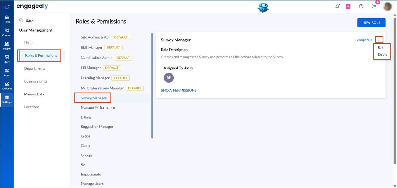 Live Roles Update Add and manage roles and permissions