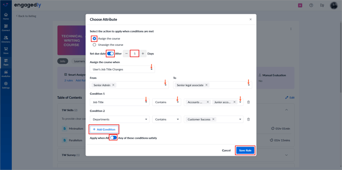 Add and manage rules for a learning2