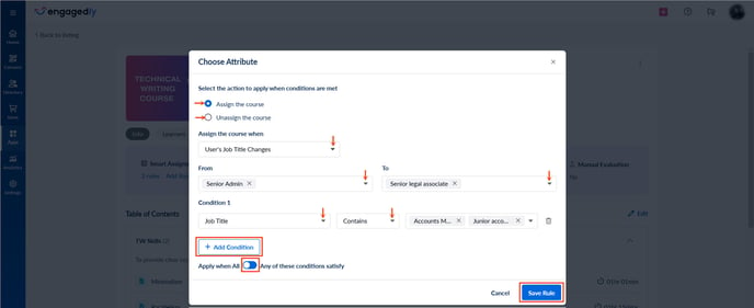 Add and manage rules to learning2