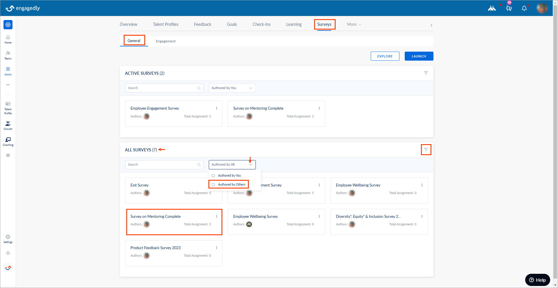 Add and manage sections and questions in survey
