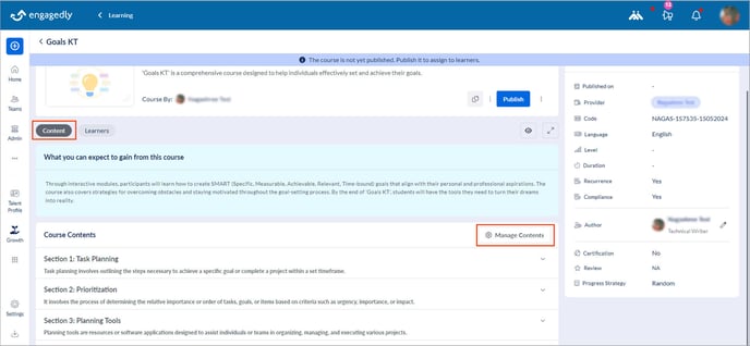 Add and manage sections and units2