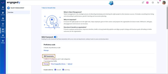 Add and manage skill categories and subcategories1