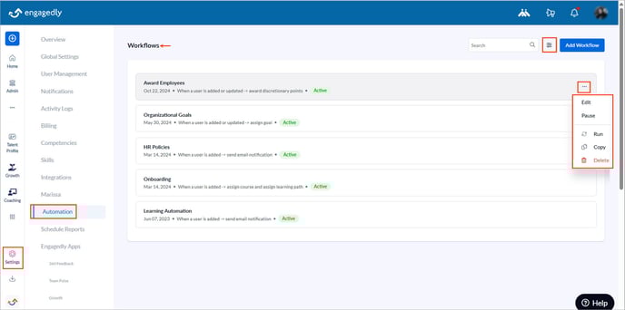 Add and manage workflow automation