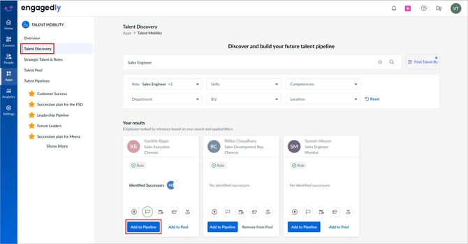 Add candidates to a pipeline from talent discovery1