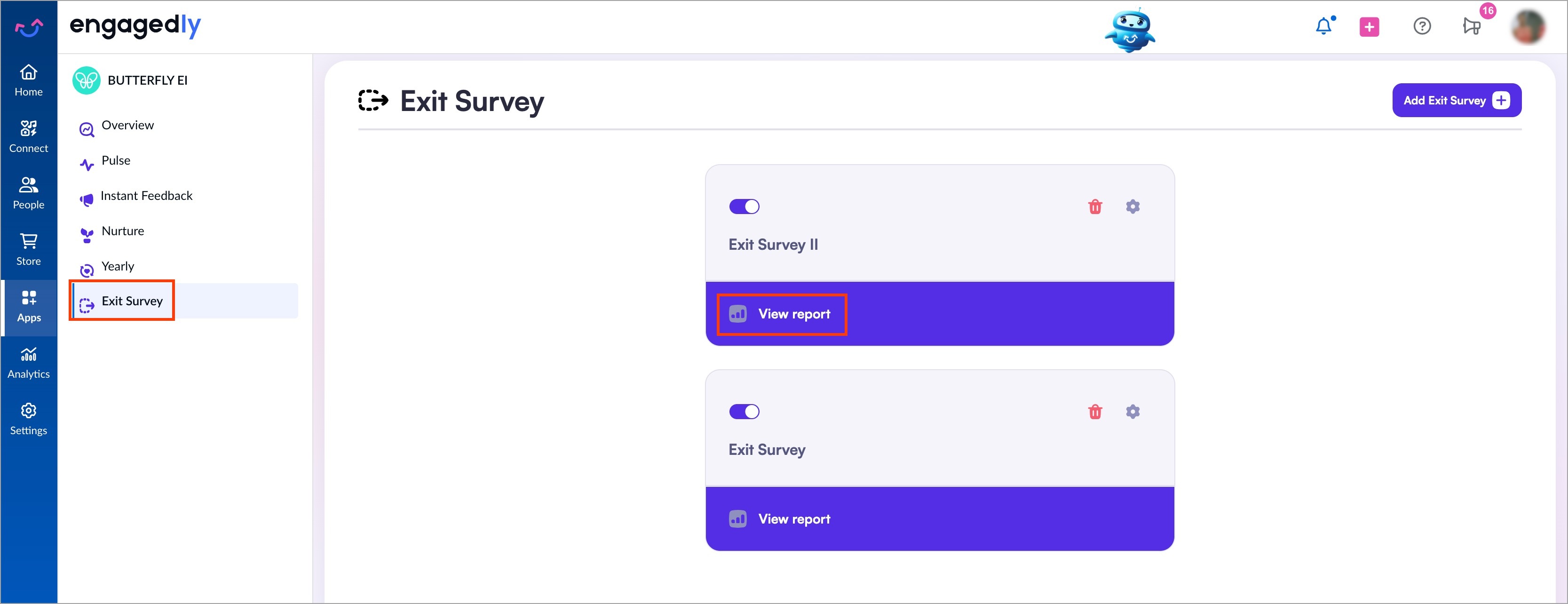 Add employees to the exit survey1