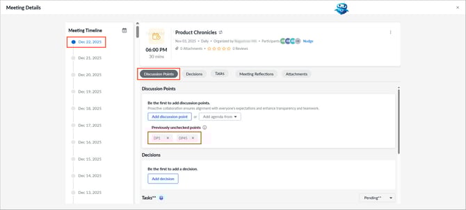 Add previously unchecked discussion points1-2