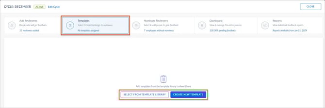 Assign a 360 feedback template to reviewees1