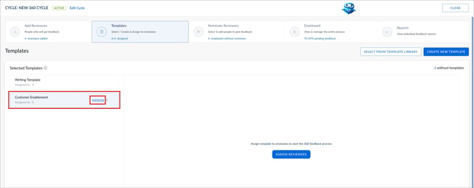 Assign a 360 feedback template to reviewees2-1