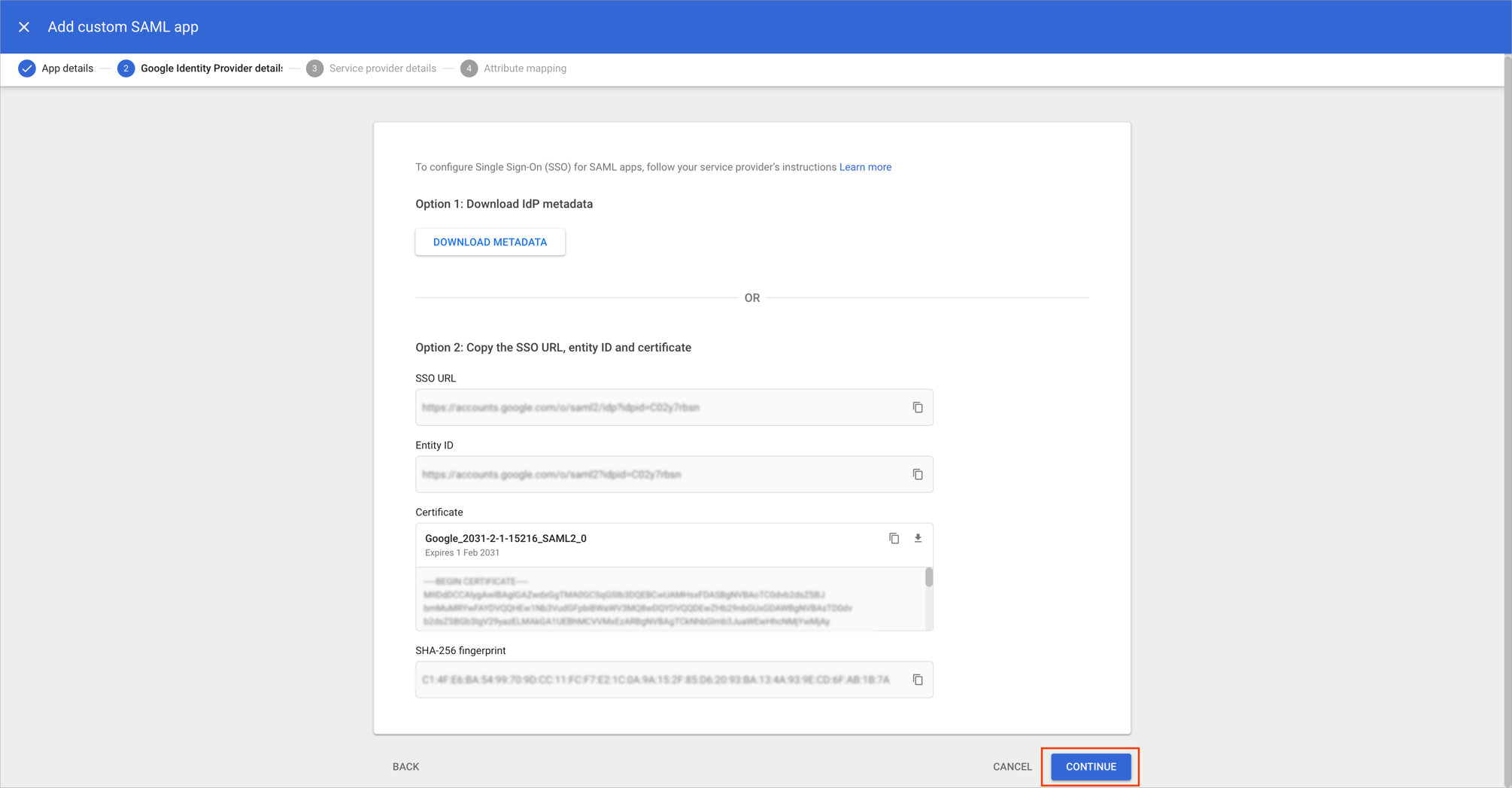 Configure Google Workspace SSO with Engagedly