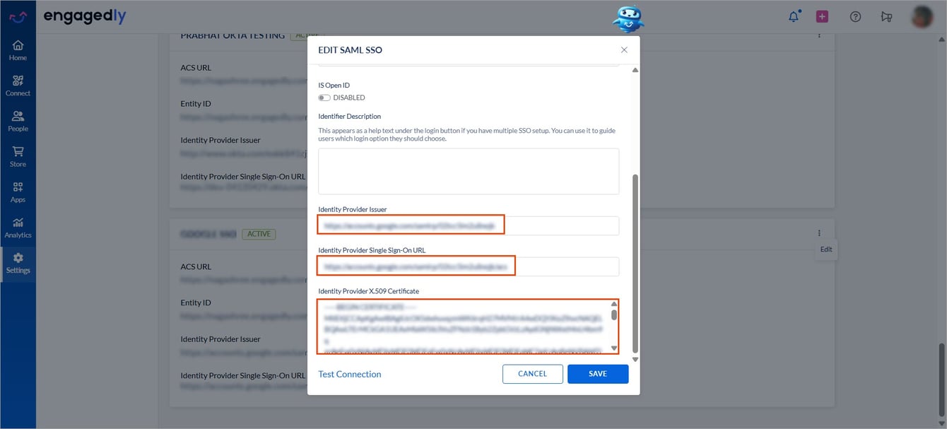 Configure Google Workspace SSO with Engagedly