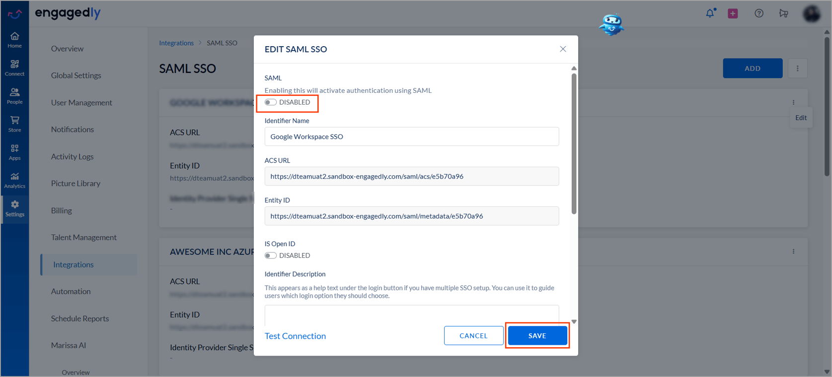 Configure Google Workspace SSO with Engagedly