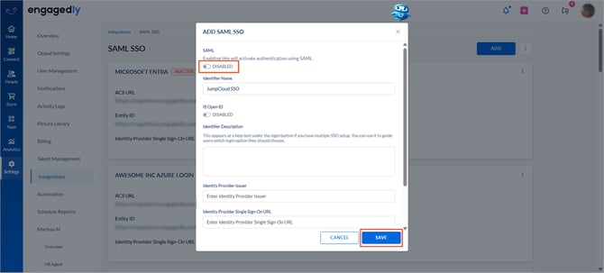 Configure JumpCloud SSO with Engagedly11