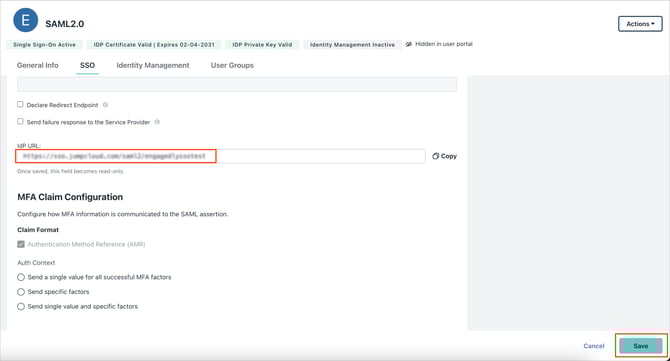 Configure JumpCloud SSO with Engagedly9