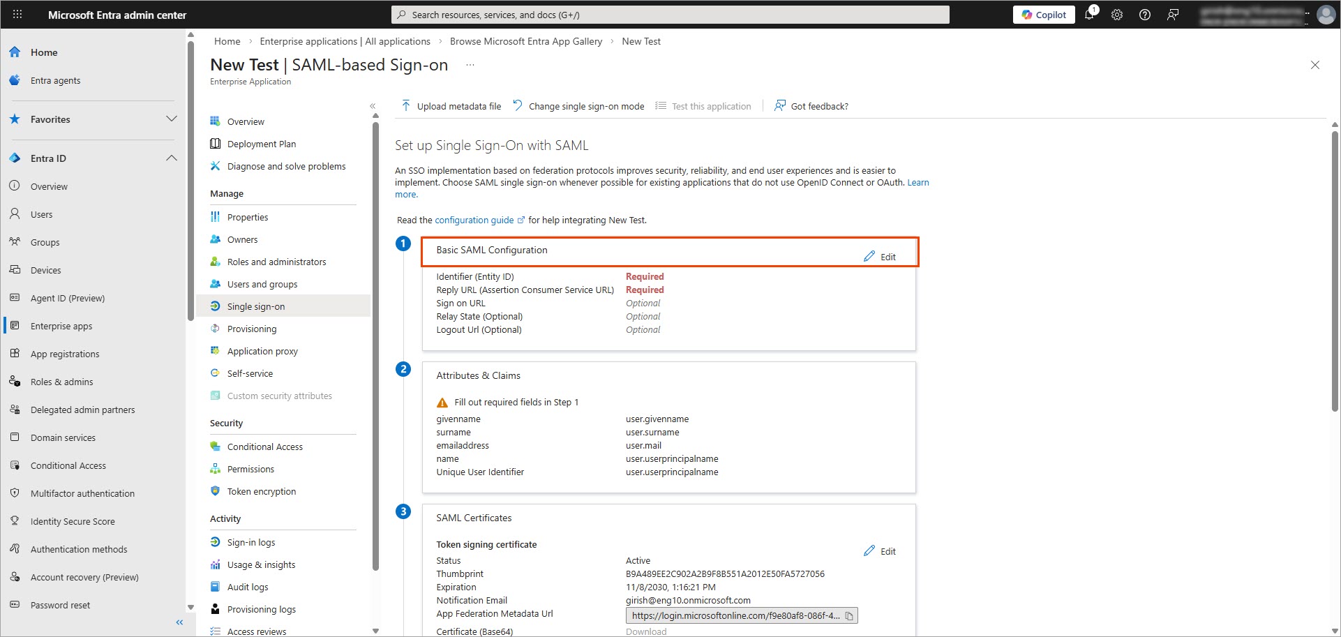 Configure Microsoft Entra (Azure AD) SSO with Engagedly