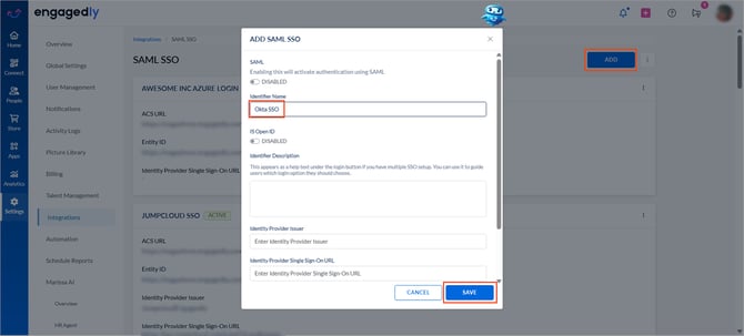 Configure Okta SSO with Engagedly1