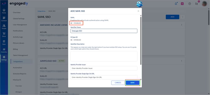 Configure OneLogin SSO with Engagedly last