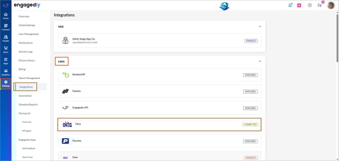 Configure SCIM provisioning from Okta to Engagedly1