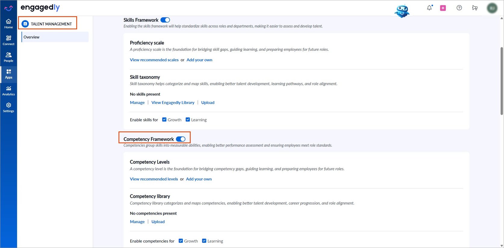 Enabling Competency Tracker Configure competency framework