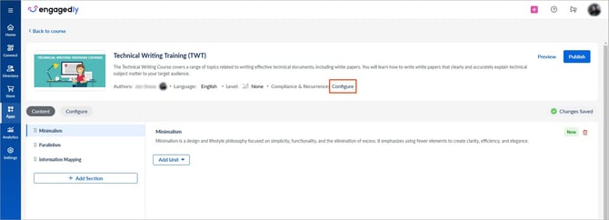 Configure course validity, recurrence, and compliance1