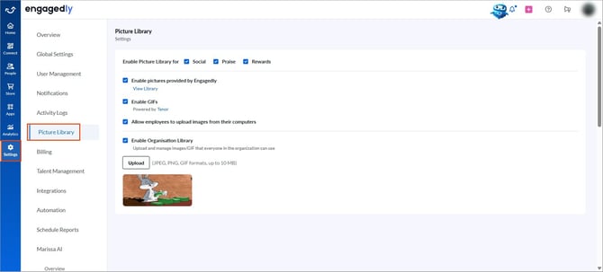 Configure the picture library