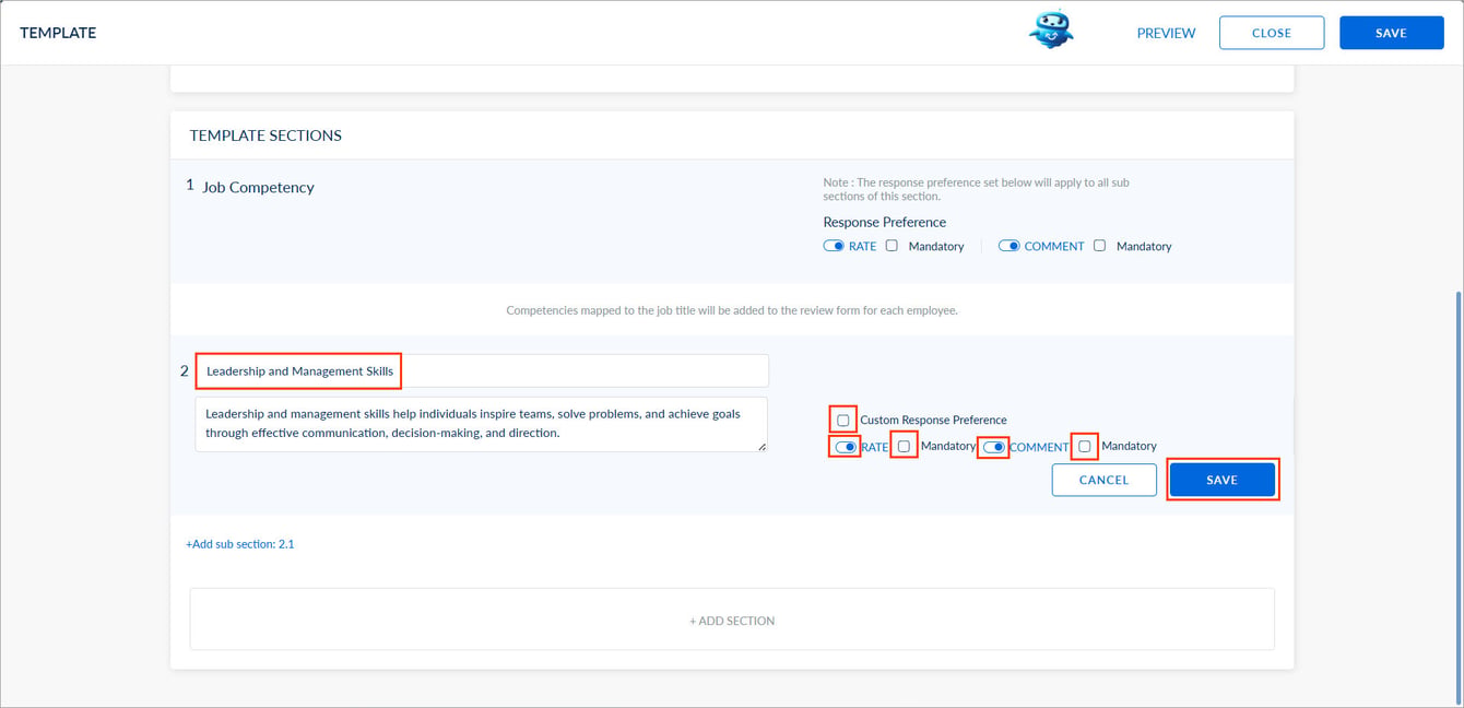 Create a 360 feedback template
