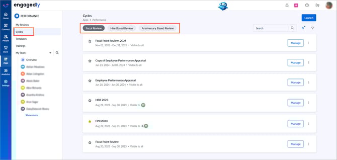 Create a performance review cycle1