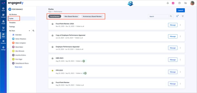 Create a performance review cycle1