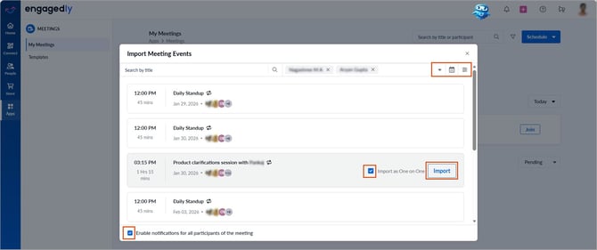 Create and import a meeting2