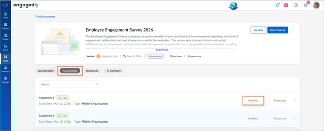 Create and manage baselines in an engagement survey1