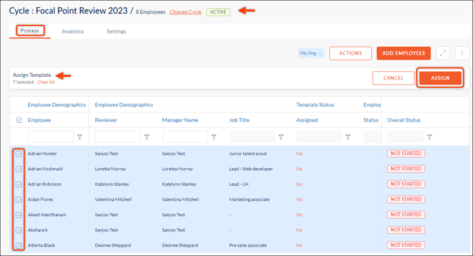 Cycle assign template8-1