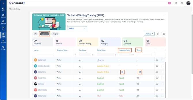 Evaluate learners1-3