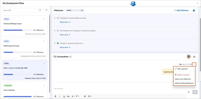Initiate a coversation in IDPs2