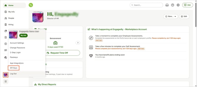 Integrate Bamboohr with Engagedly1