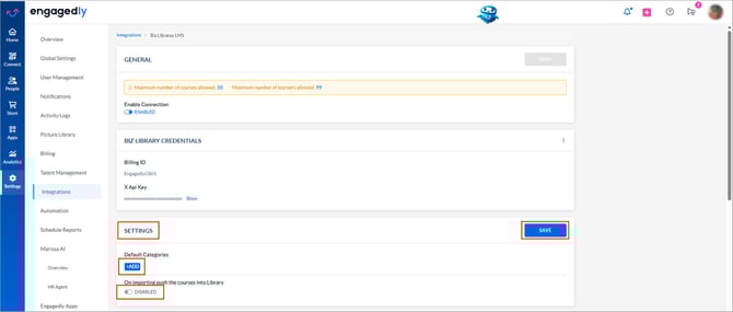 Integrate BizLibrary with Engagedly5