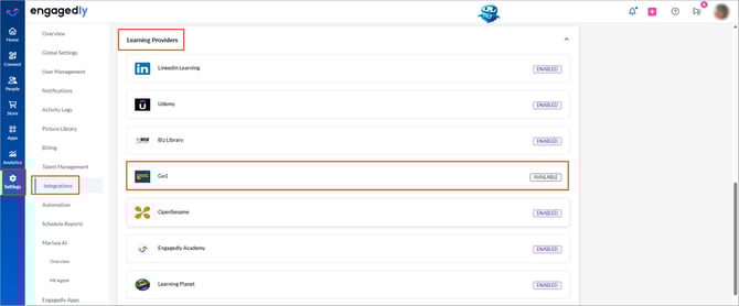 Integrate Go1 with Engagedly1