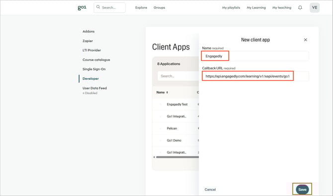 Integrate Go1 with Engagedly5