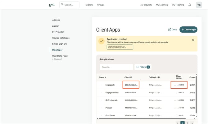 Integrate Go1 with Engagedly6