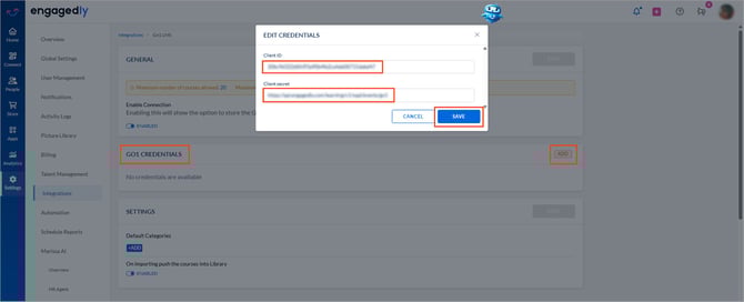 Integrate Go1 with Engagedly7