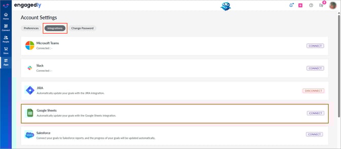 Integrate Google Sheets with Engagedly3