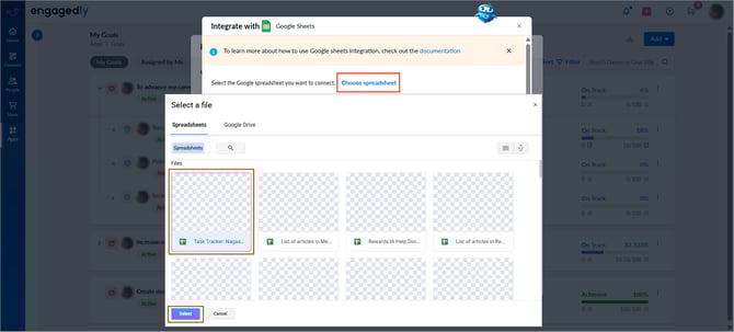 Integrate Google Sheets with Engagedly5