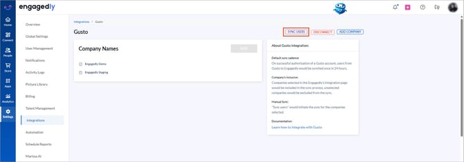 Integrate Gusto with Engagedly7