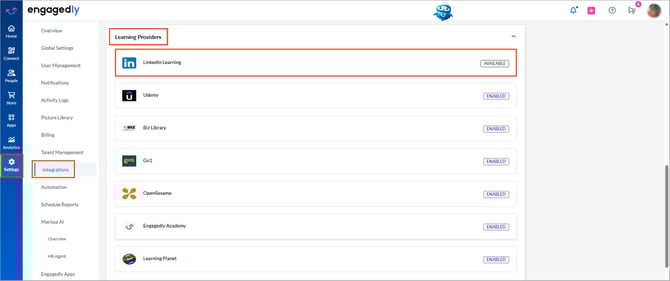 Integrate LinkedIn Learning with Engagedly1